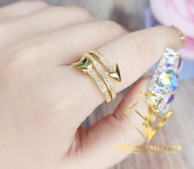 Nhẫn kiểu vàng 18k mũi tên 