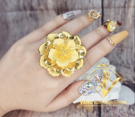 NHẪN HOA MAI 5 CÁNH 3 TẦNG 