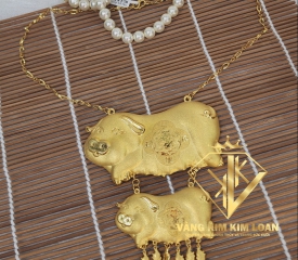 Vàng cưới cặp heo tài lộc 