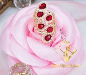 NHẪN KIỂU ĐÁ ĐỎ 