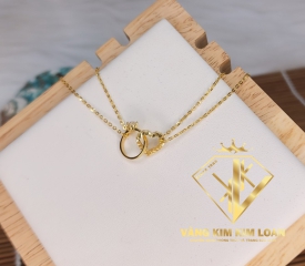 Vòng dây đôi nhẫn lồng trái tim