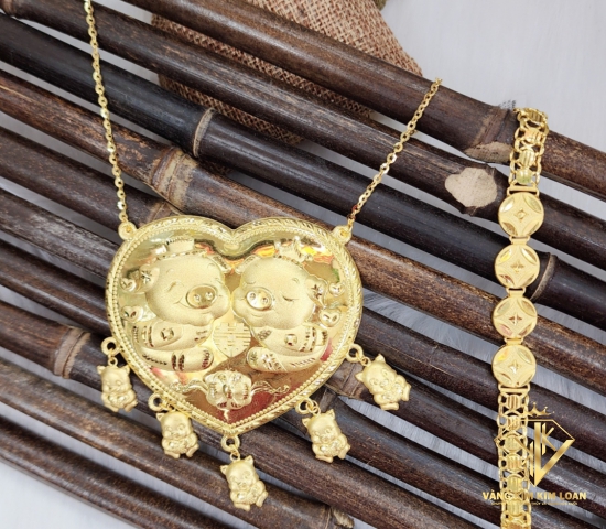BỘ VÀNG CƯỚI HEO ĐÔI 